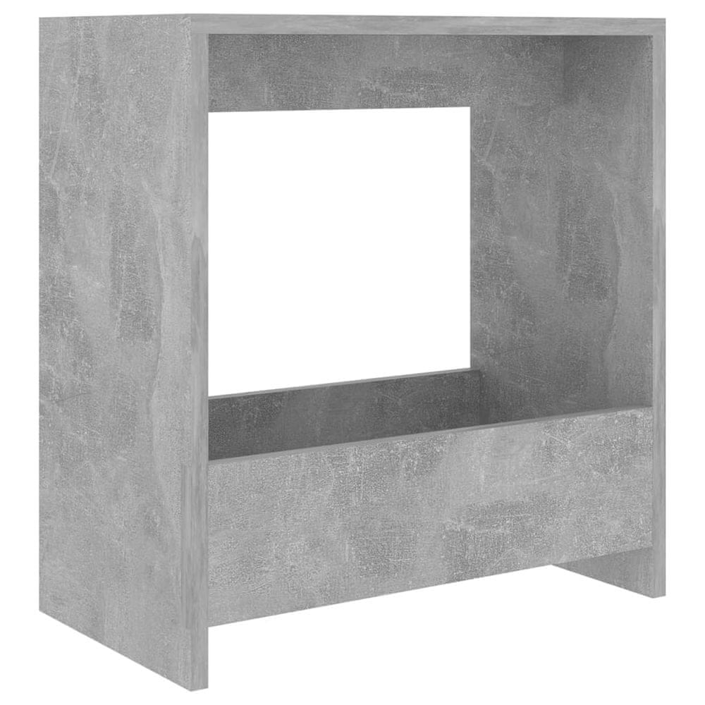 Vidaxl Príručný stolík, betónovo sivý 50x26x50 cm, kompozitné drevo